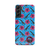 High Capacity Hibiscus Blue Snap Case For Samsung®