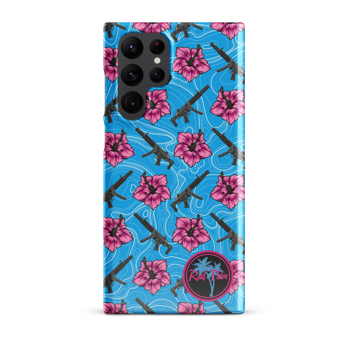 High Capacity Hibiscus Blue Snap Case For Samsung®