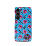 High Capacity Hibiscus Blue Snap Case For Samsung®