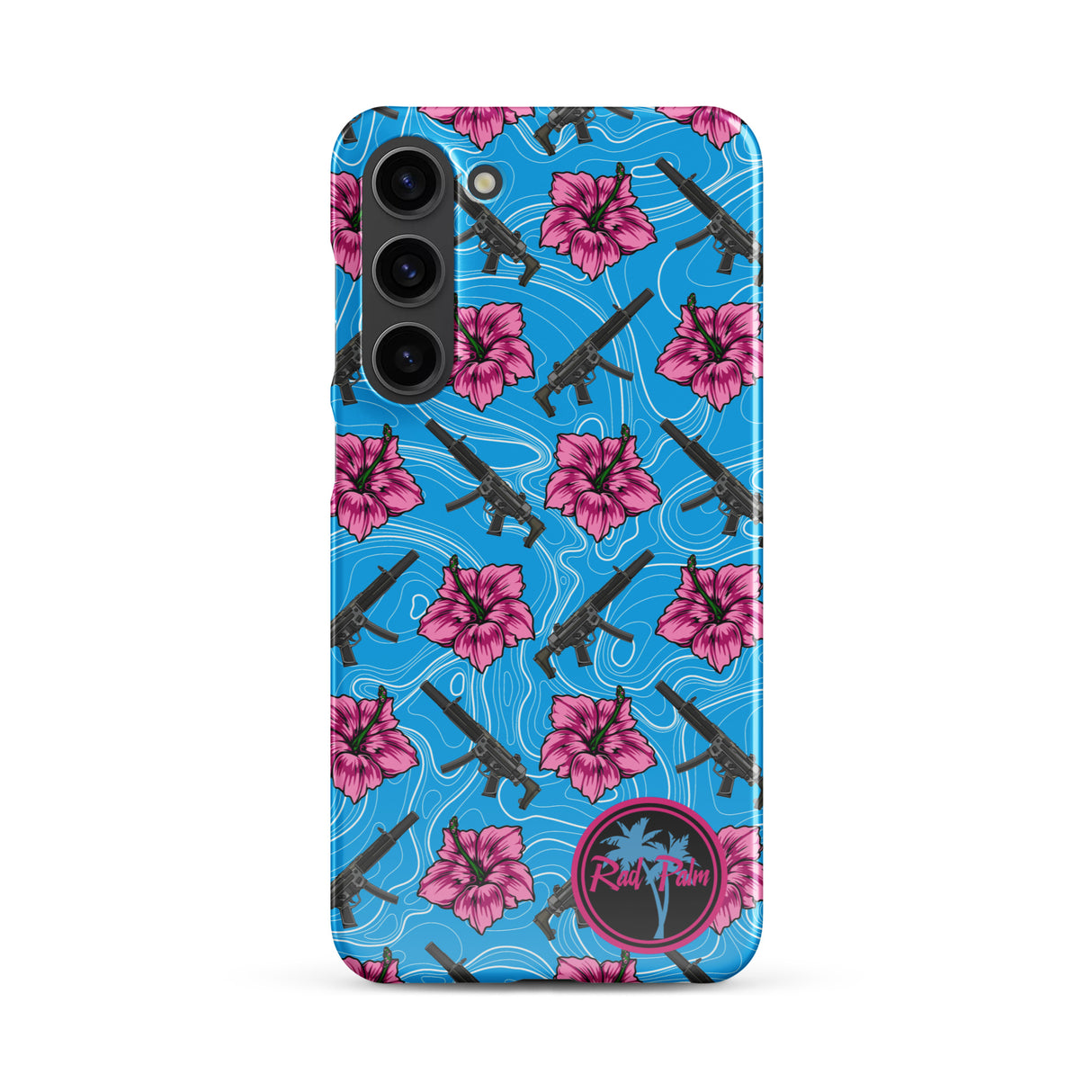 High Capacity Hibiscus Blue Snap Case For Samsung®