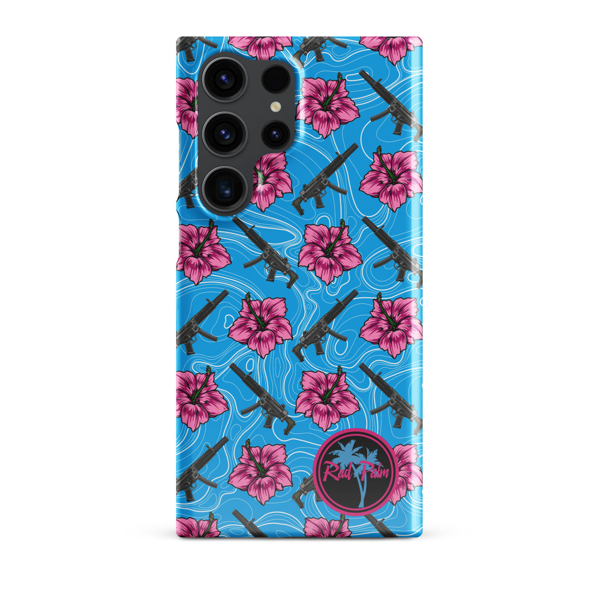 High Capacity Hibiscus Blue Snap Case For Samsung®