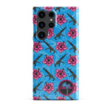 High Capacity Hibiscus Blue Snap Case For Samsung®