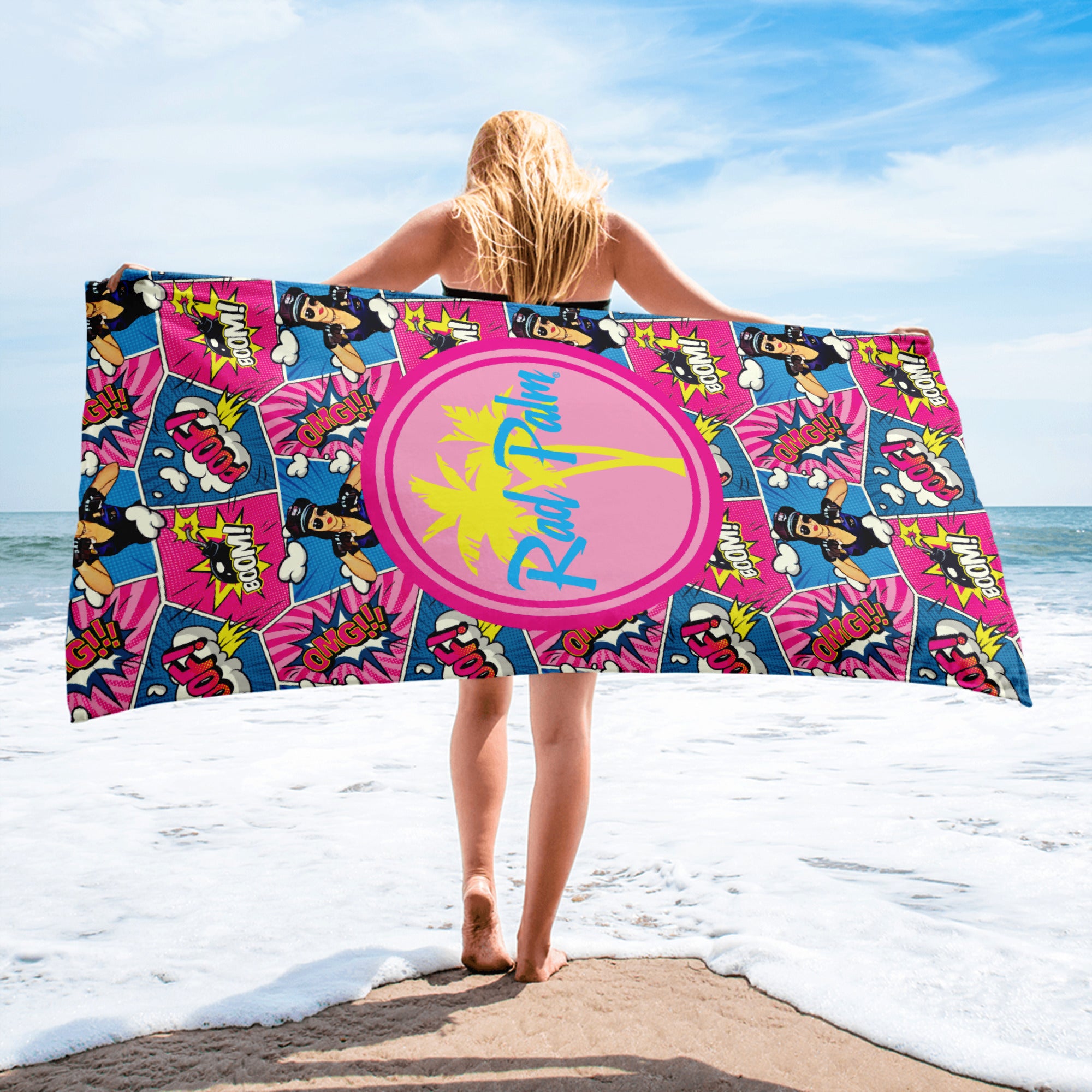 Here Comes The Boom! Beach Towel