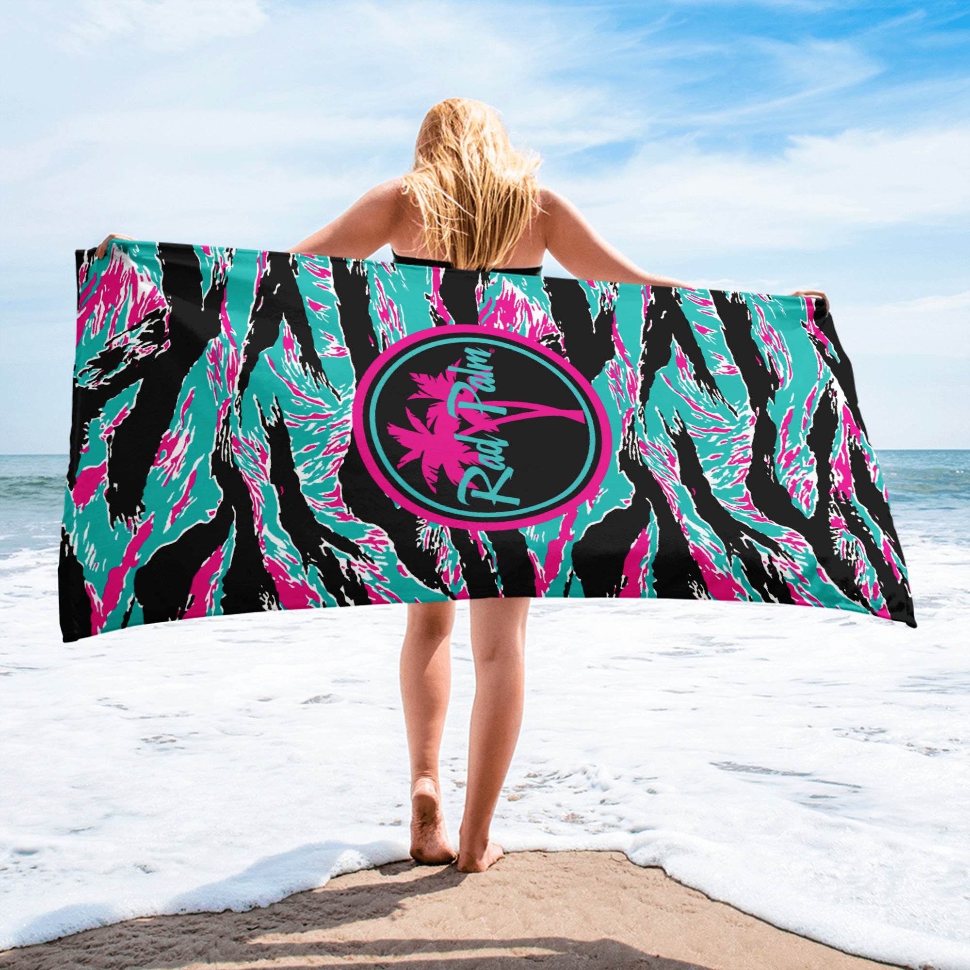 Miami Tiger Stripe Beach Towel