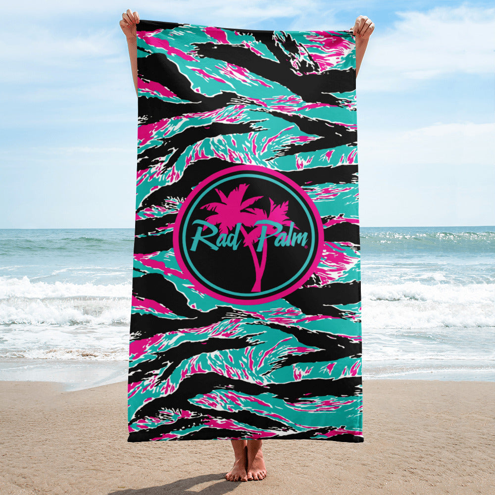 Miami Tiger Stripe Beach Towel