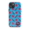 Load image into Gallery viewer, High Capacity Hibiscus Blue Tough Case for iPhone®