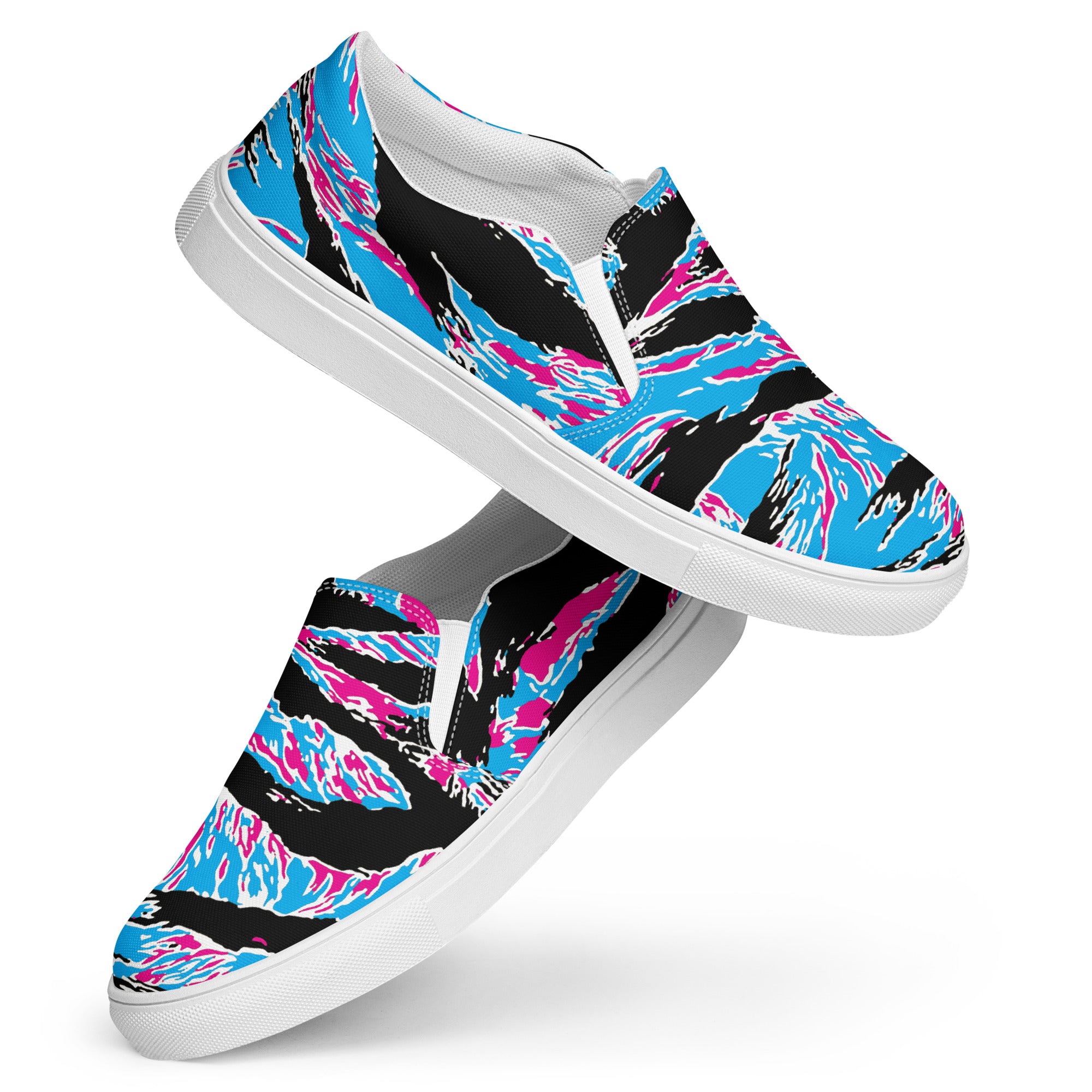 Miami Tiger Stripe Women’s Slip-On Canvas Shoes