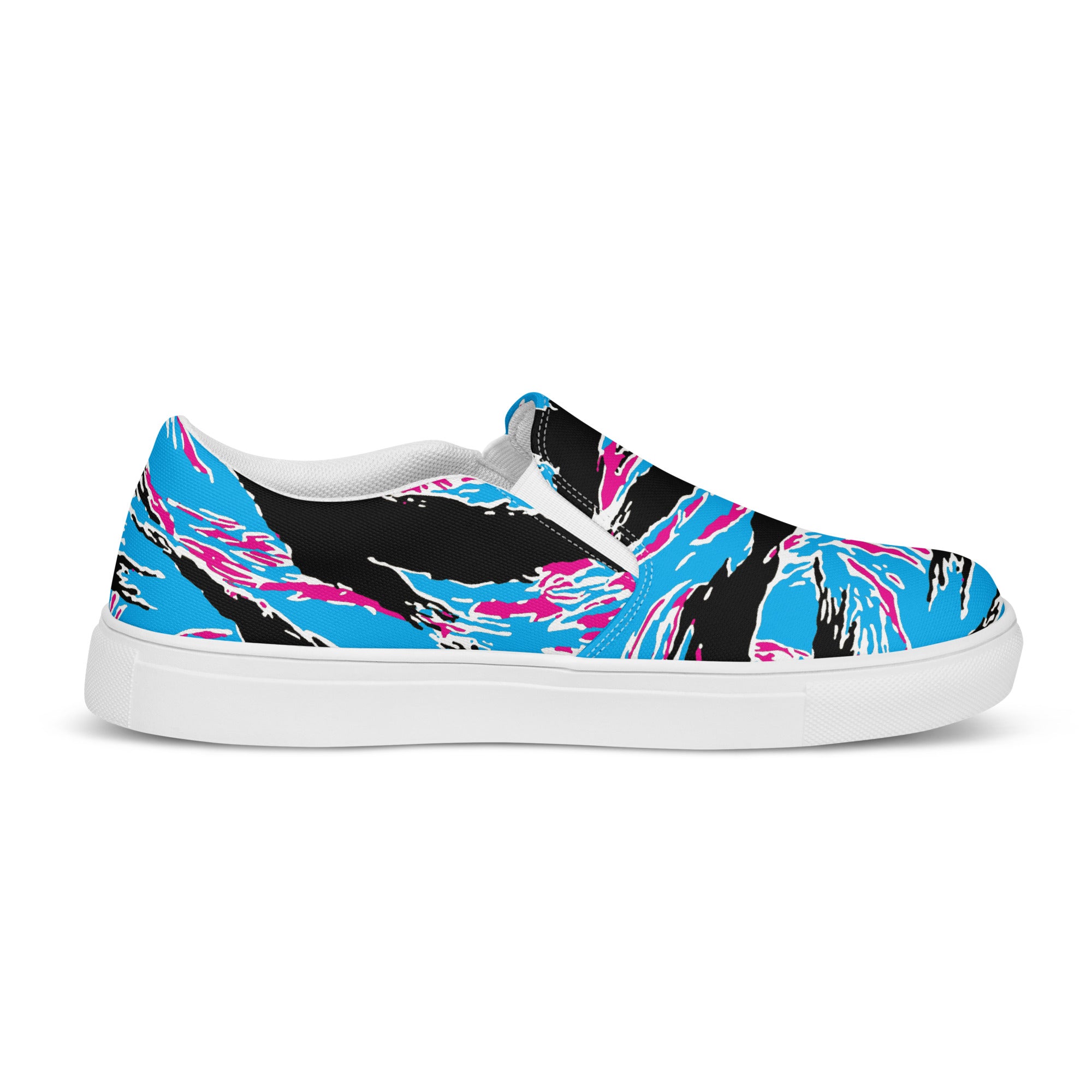 Miami Tiger Stripe Women’s Slip-On Canvas Shoes