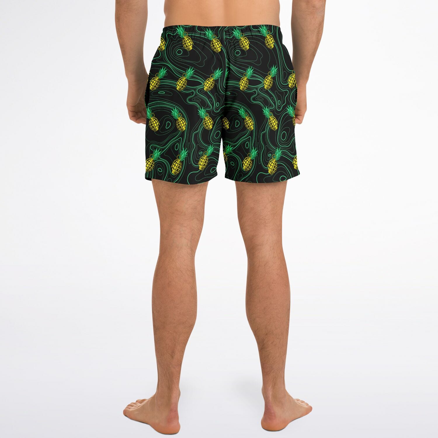 Rad Palm Pineapple Death Swim Trunks