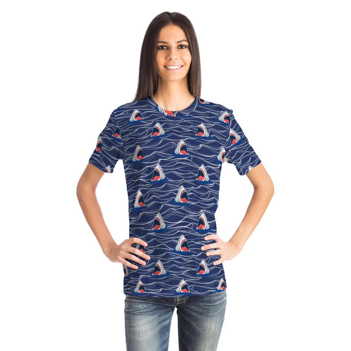 Camiseta unisex Rad Palm Shark Bait para aguas oscuras 