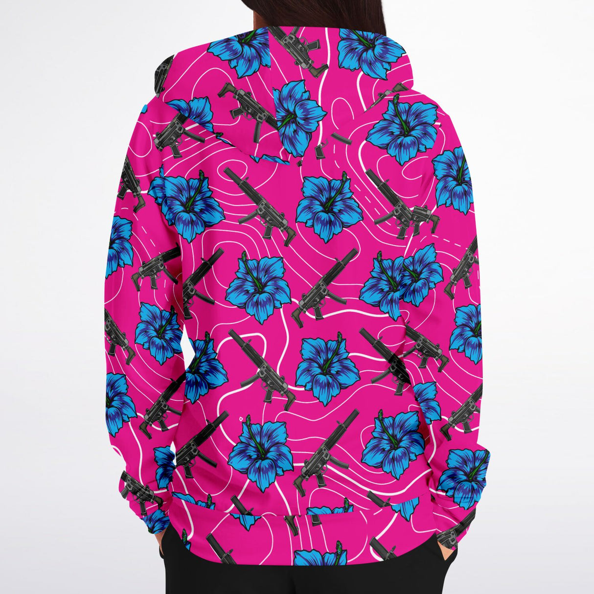 Sudadera con capucha y cremallera de alta capacidad Hibiscus de Rad Palm