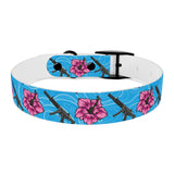 Collar para perros azul hibisco de alta capacidad Rad Palm 