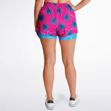 Pantalones cortos 2 en 1 de alta capacidad Hibiscus para mujer de Rad Palm 