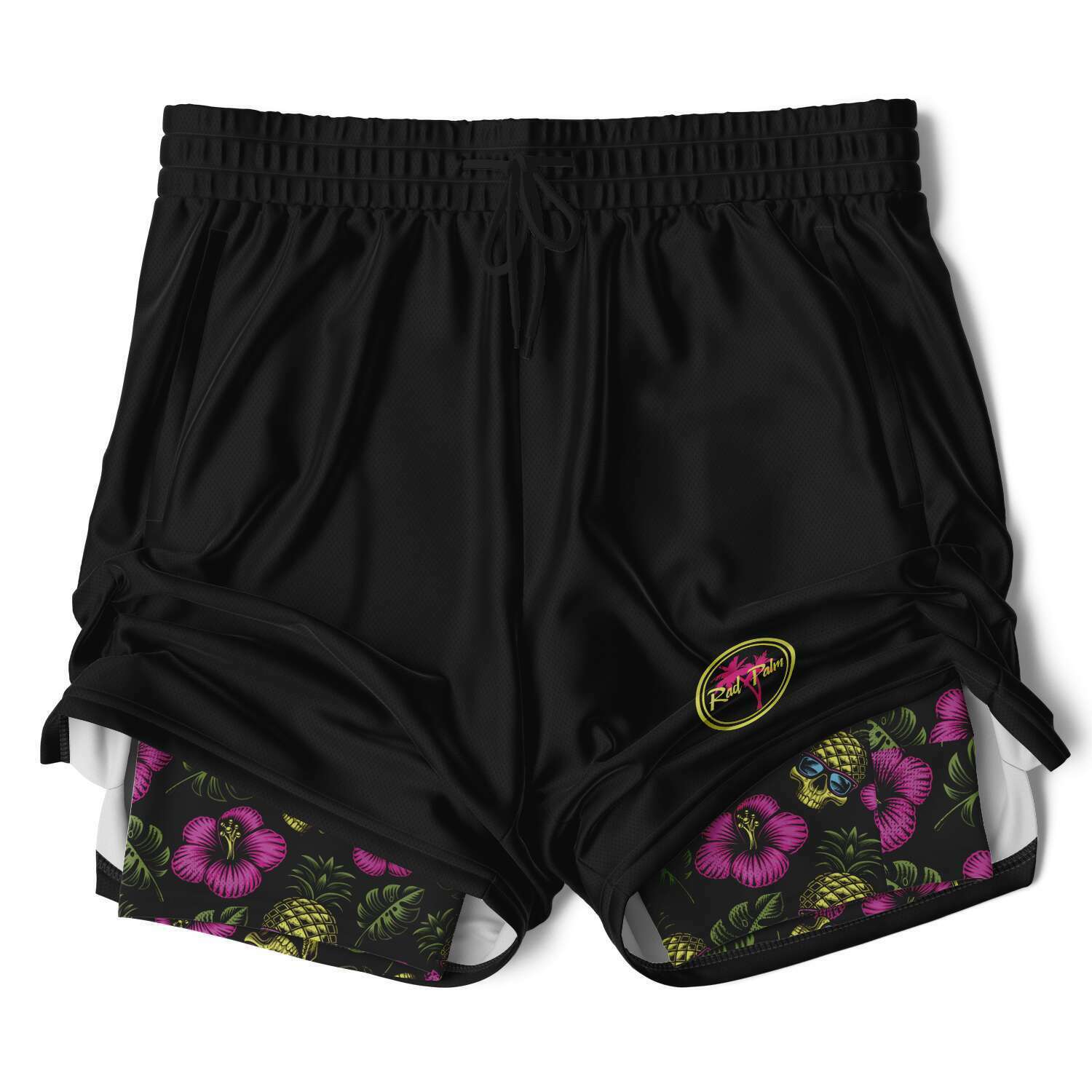 Pantalones cortos 2 en 1 Rad Palm con diseño de cabeza de piña 