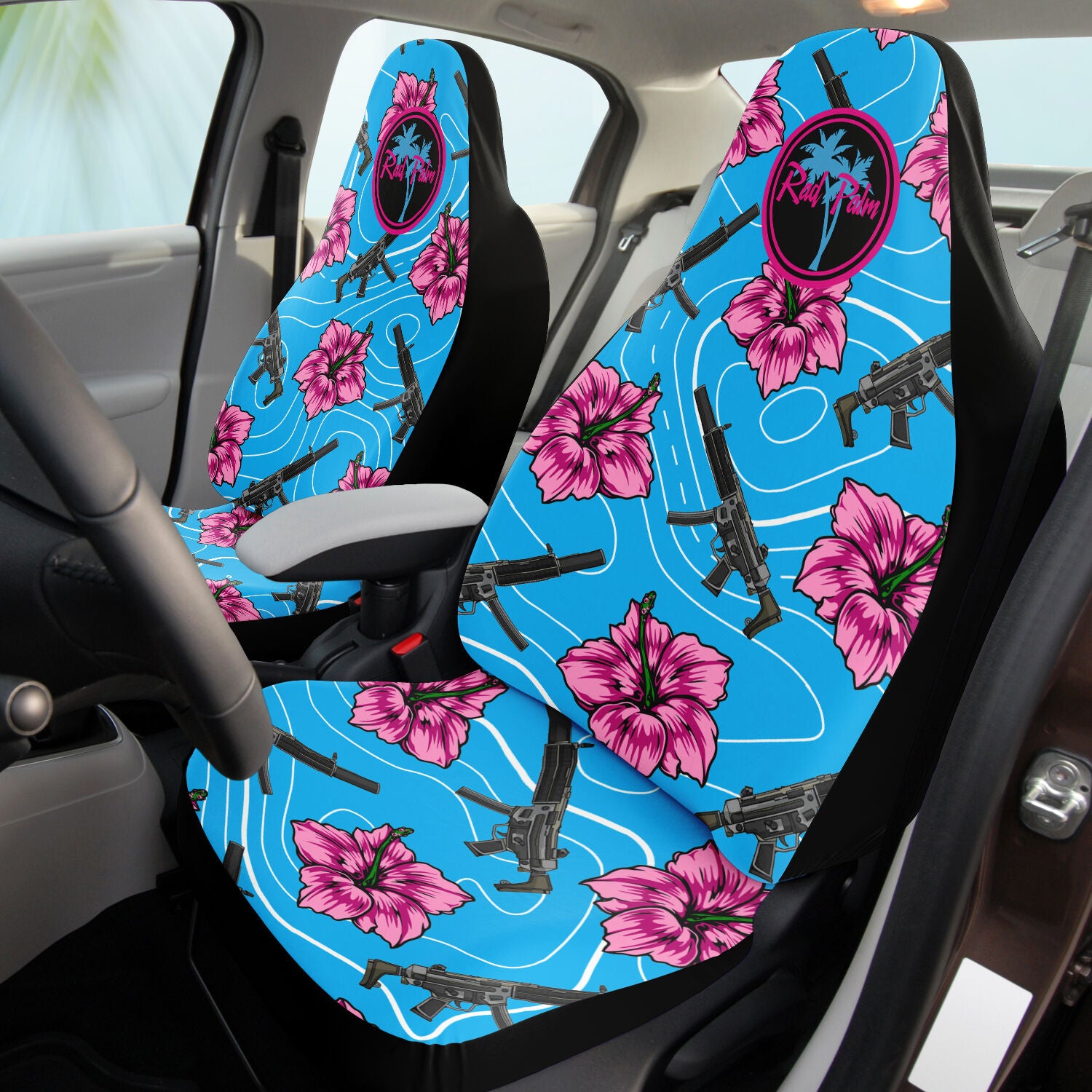 Rad Palm High Capacity Hibiscus Seat Covers