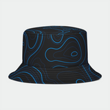 Rad Palm Black and Blue Topo Bucket Hat