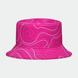 Sombrero de pescador Topo rosa y blanco