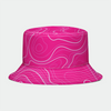 Pink and White Topo Bucket Hat