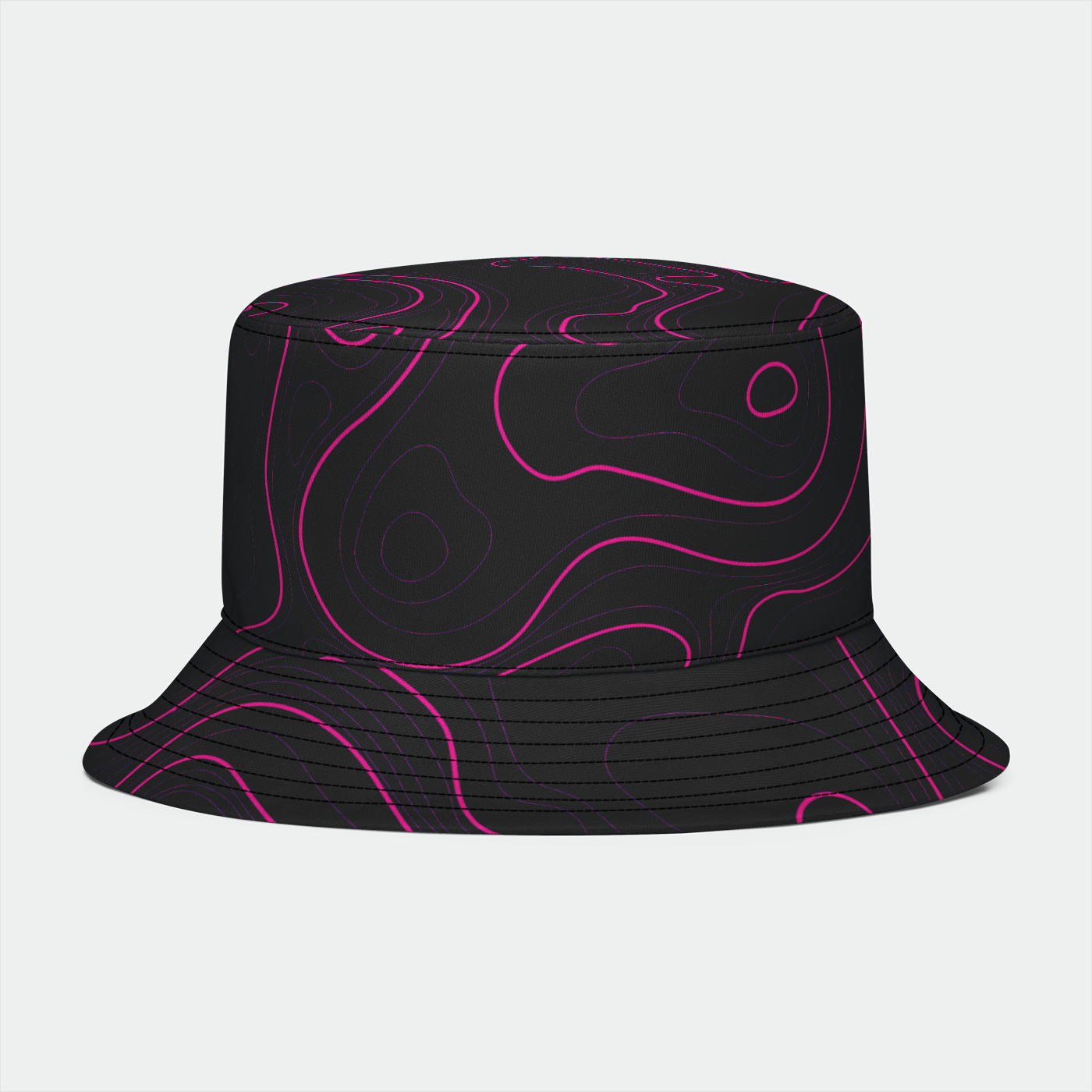 Rad Palm Black Pink Topo Bucket Hat