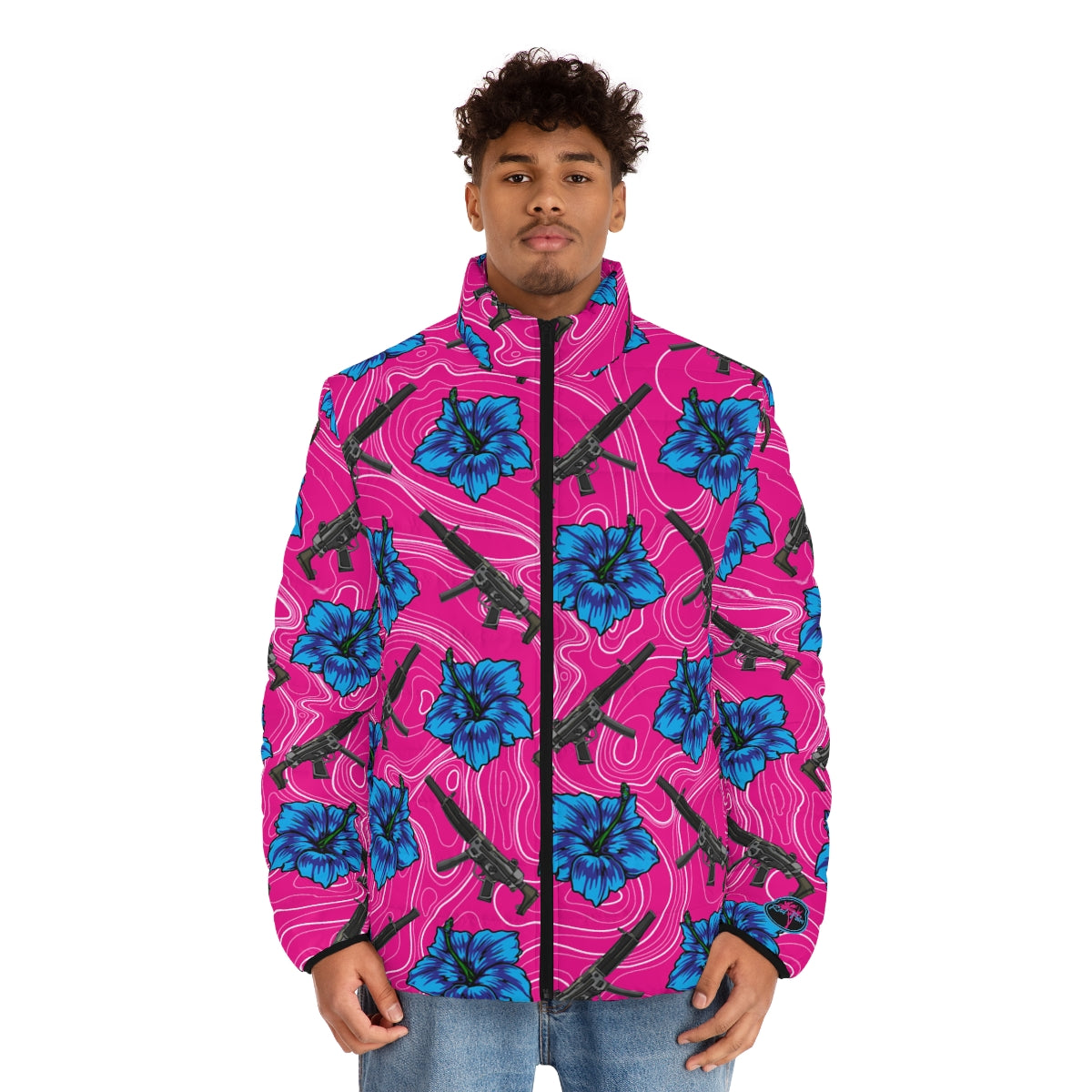 Chaqueta acolchada de alta capacidad para hombre Rad Palm Hibiscus 