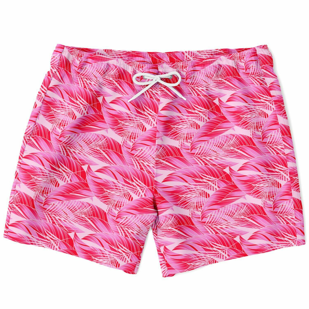 Rad Palm Tropic Pink Men's Swim Trunks