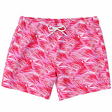 Rad Palm Tropic Pink Men's Swim Trunks