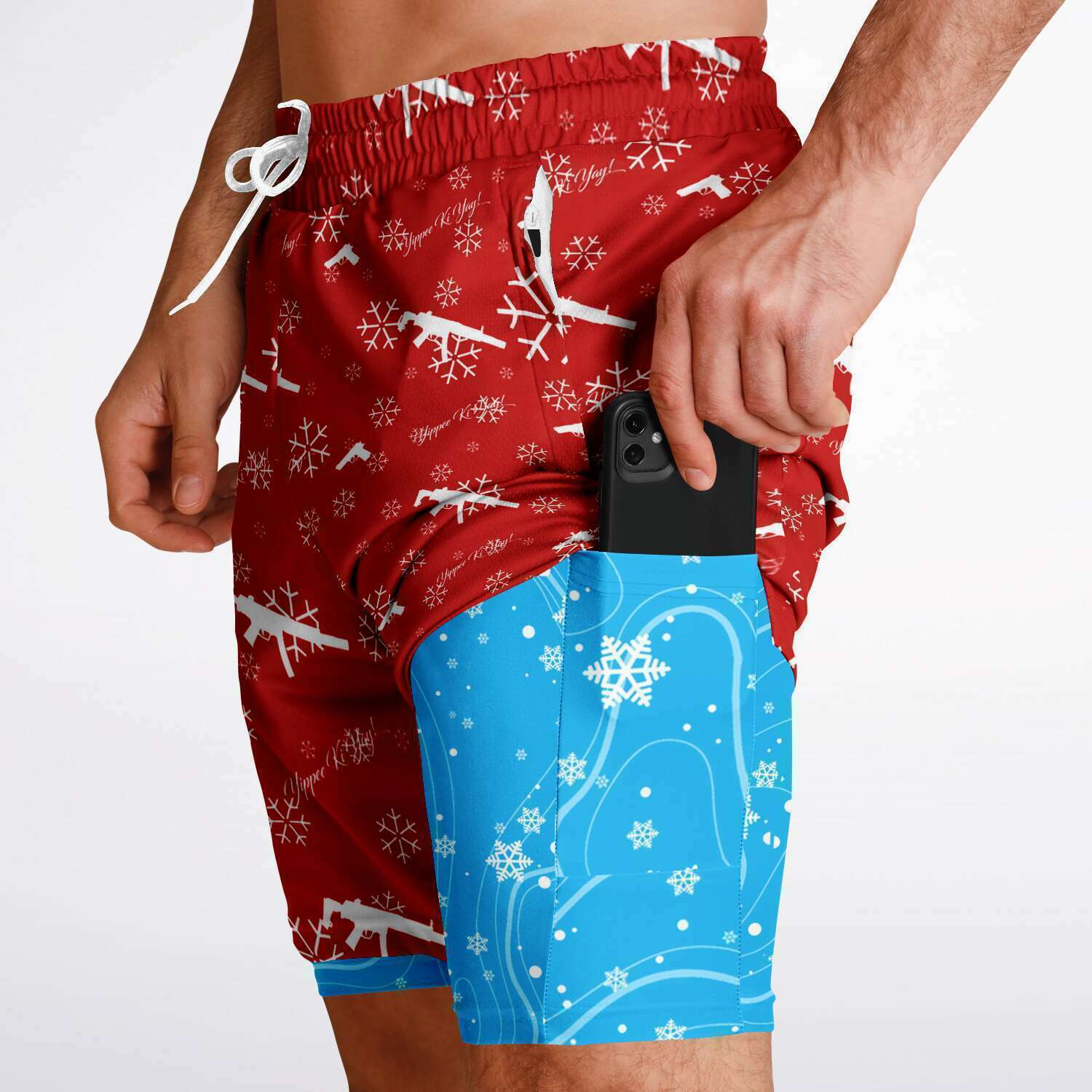 Pantalones cortos 2 en 1 para hombre Yippee Ki Yay de Rad Palm 