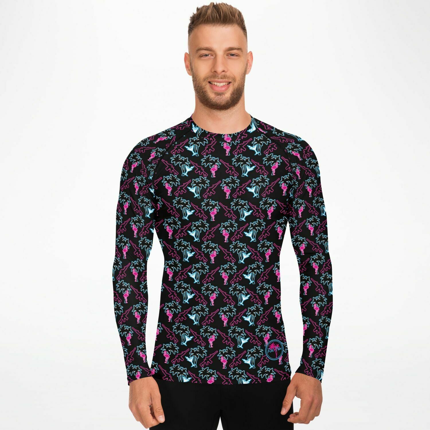 Rad Palm Neon Attack Rash Guard