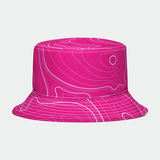 Sombrero de pescador Topo rosa y blanco