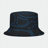 Rad Palm Black and Blue Topo Bucket Hat