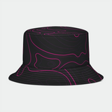 Sombrero de pescador con diseño de topo en rosa y negro de Rad Palm