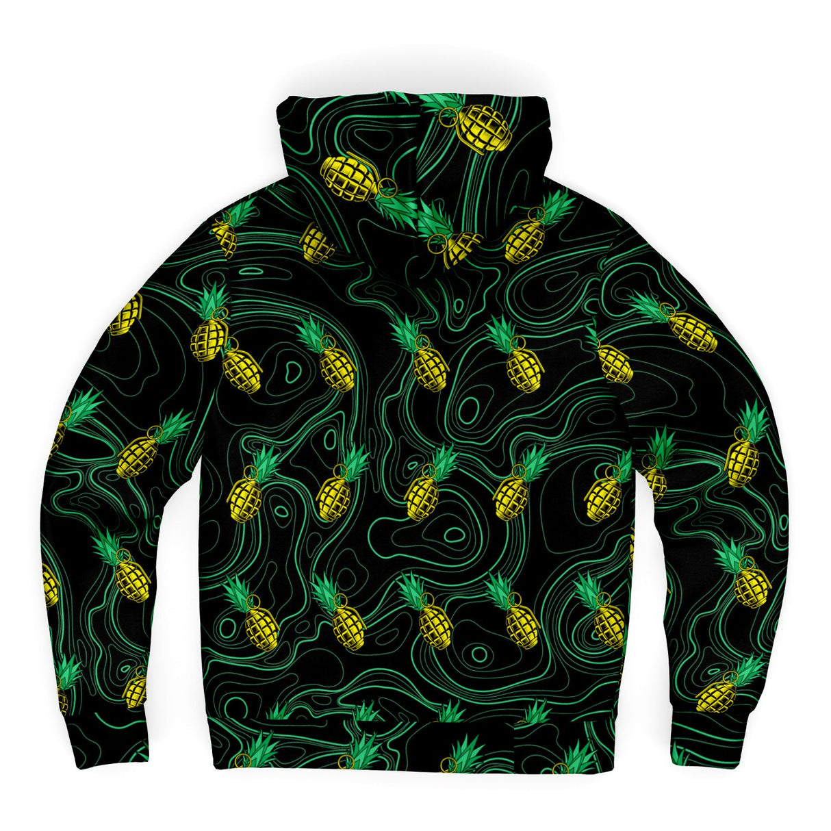 Sudadera con capucha y forro polar con diseño de piña y muerte de Rad Palm 