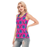 High Capacity Hibiscus Women's Skinny Sport Tank Top