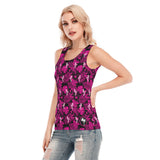 Party Like A Flock Star Dark Pink Women's Skinny Sport Tank Top