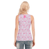 Party Like A Flock Star Pink Women's Skinny Sport Tank Top