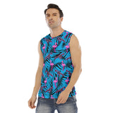 Rad Palm Frontline Flamingo Dark Men's O-neck Sleeveless Tank Top