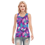 Neon Jungle Pink 2 Women's Skinny Sport Tank Top