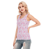 Party Like A Flock Star Pink Women's Skinny Sport Tank Top