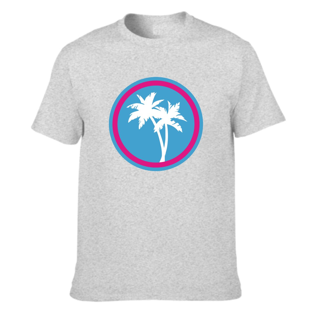 Rad Palm Blue ICON Men's Crew Neck T-shirt | Gildan 180GSM Cotton (DTG)