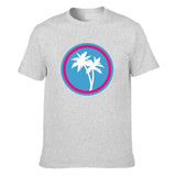 Rad Palm Blue ICON Men's Crew Neck T-shirt | Gildan 180GSM Cotton (DTG)