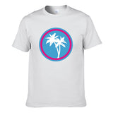 Rad Palm Blue ICON Men's Crew Neck T-shirt | Gildan 180GSM Cotton (DTG)