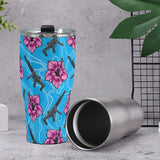 High Capacity Hibiscus Blue 30oz Tumbler