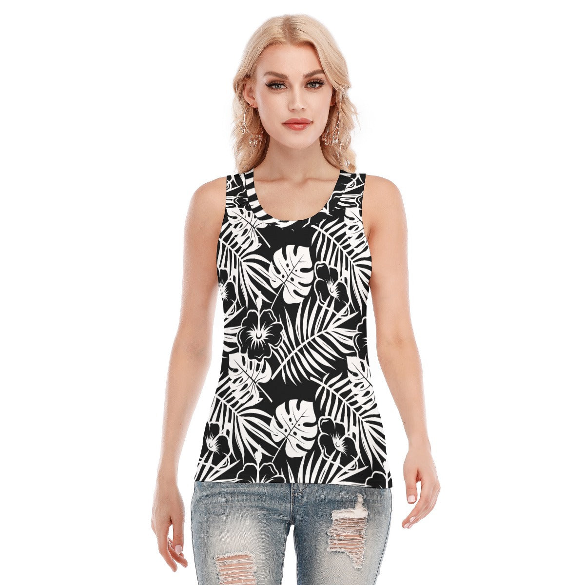 BLKWHT Women's Skinny Sport Tank Top