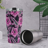 High Capacity Hibiscus Black Neon 30oz Tumbler