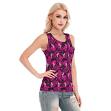 Party Like A Flock Star Dark Pink Women's Skinny Sport Tank Top