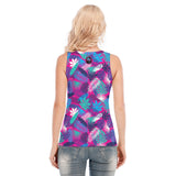 Neon Jungle Pink 2 Women's Skinny Sport Tank Top