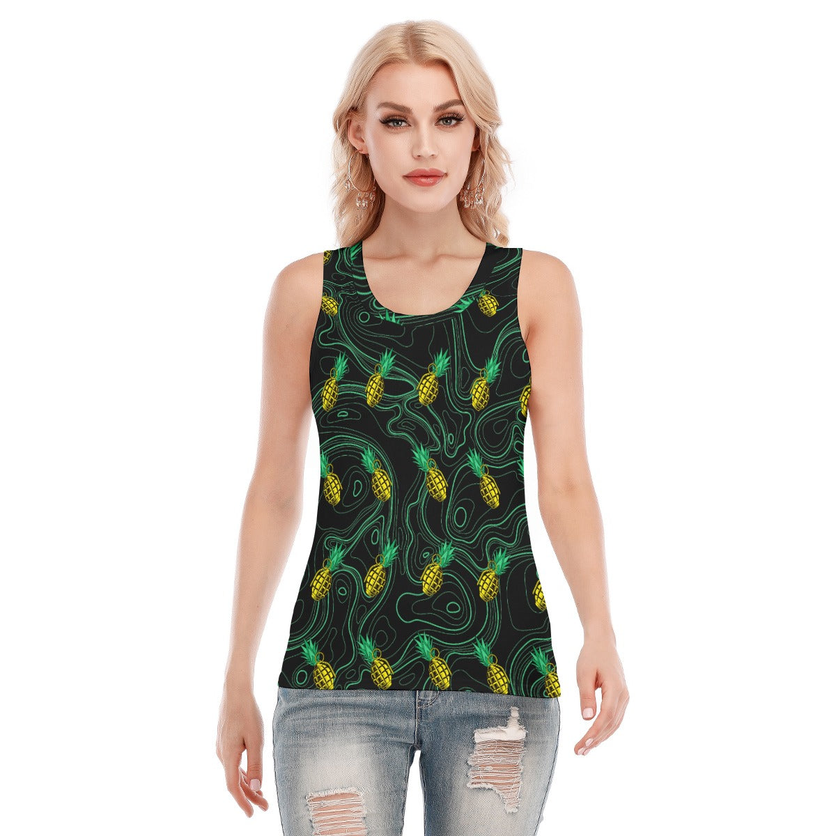 Pineapple Death Women's Skinny Sport Tank Top