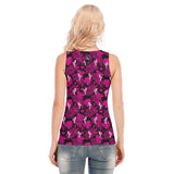 Party Like A Flock Star Dark Pink Women's Skinny Sport Tank Top