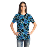 Rad Palm High Capacity Hibiscus Blue Neon T-Shirt