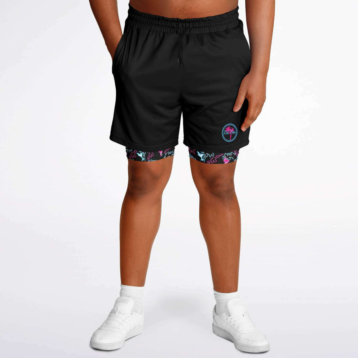 Pantalones cortos Rad Palm Neon Attack 2 en 1 